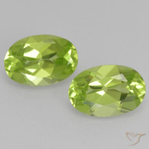 0.94ctw Natural Verde vivo claro Peridoto, Ovalada, VS