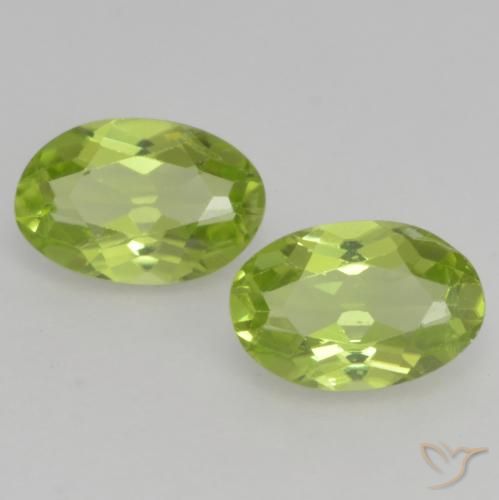 0.97ctw Natural Verde vivo claro Peridoto, Ovalada, VS