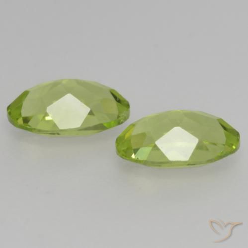 Gemas de Peridoto Verde vivo claro natural de 0.97 ct, Ovalada, VS