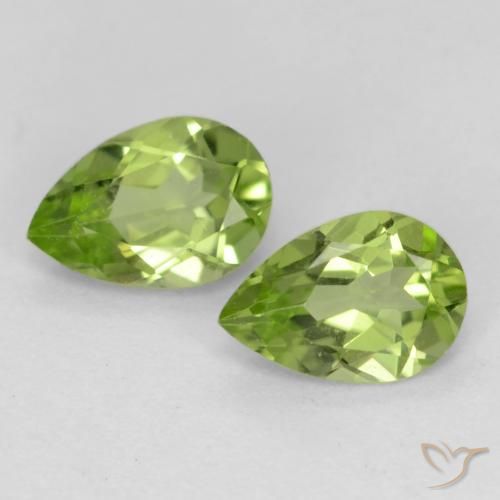 0.83ctw Natural Verde vivo claro Peridoto, En forma de pera, VVS-VS