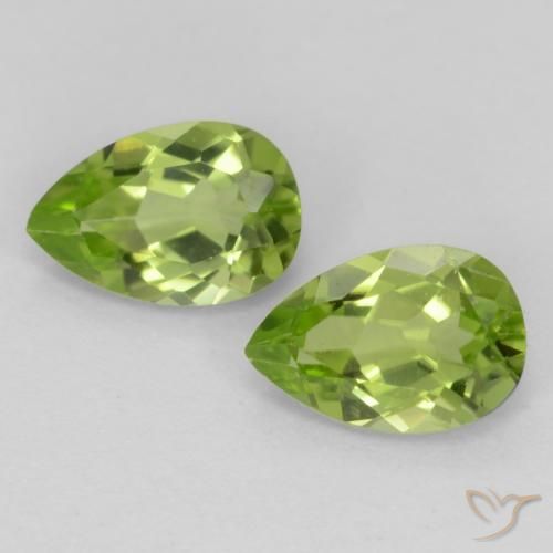 0.86ctw Natural Verde vivo claro Peridoto, En forma de pera, VVS-VS