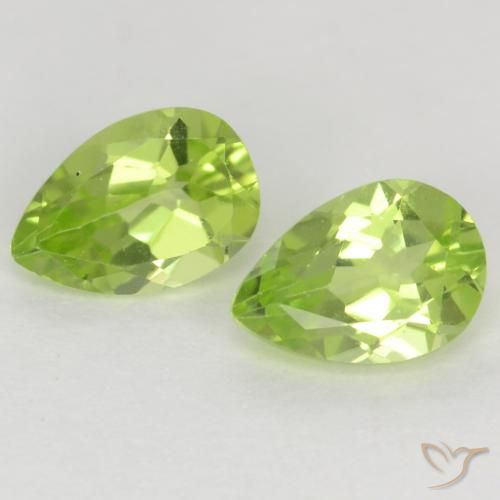 0.98ctw Natural Verde vivo claro Peridoto, En forma de pera, VVS-VS