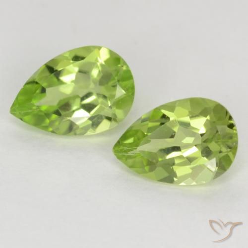 0.87ctw Natural Verde vivo claro Peridoto, En forma de pera, VVS-VS