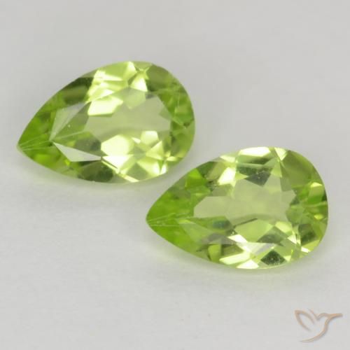 0.81ctw Natural Verde vivo claro Peridoto, En forma de pera, VVS-VS
