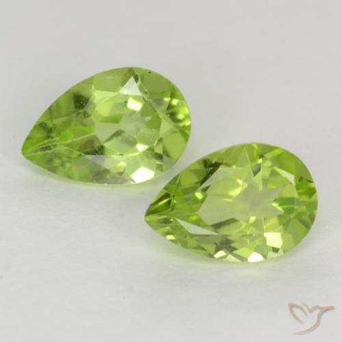 0.87ctw Natural Verde vivo claro Peridoto, En forma de pera, VVS-VS