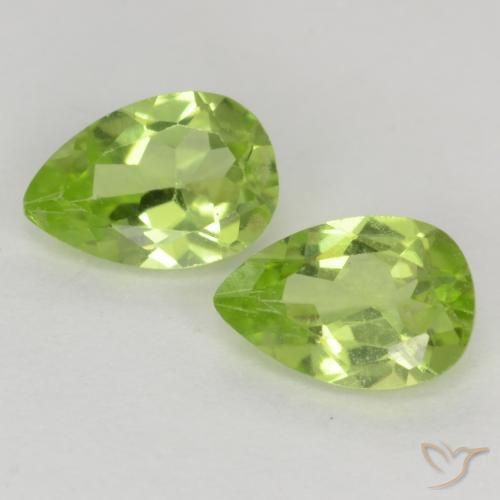 0.87ctw Natural Verde vivo claro Peridoto, En forma de pera, VVS-VS