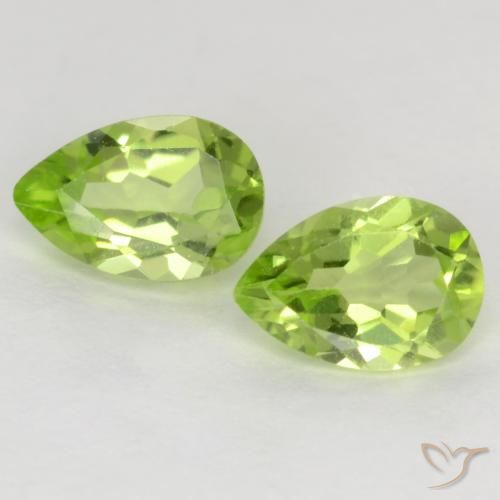 0.84ctw Natural Verde claro Peridoto, En forma de pera, VVS-VS