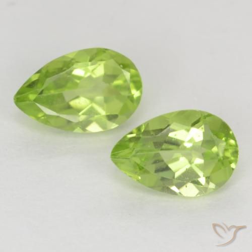 0.94ctw Natural Verde claro Peridoto, En forma de pera, VVS-VS