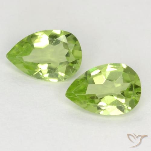 0.69ctw Natural Verde claro Peridoto, En forma de pera, VVS-VS