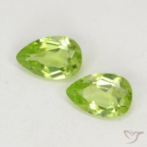0.96ctw Natural Verde claro medio Peridoto, En forma de pera, VVS-VS
