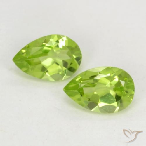 0.96ctw Natural Verde vivo claro Peridoto, En forma de pera, VVS-VS