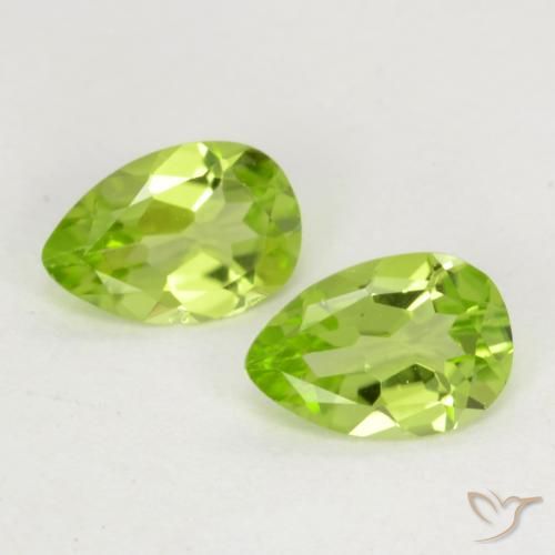 0.77ctw Natural Verde claro Peridoto, En forma de pera, VVS-VS