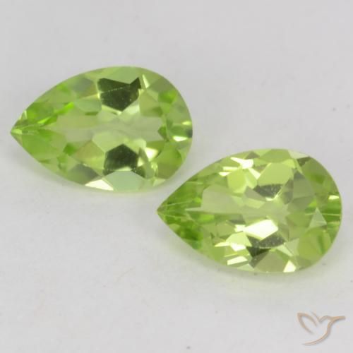 0.83ctw Natural Verde vivo claro Peridoto, En forma de pera, VVS-VS
