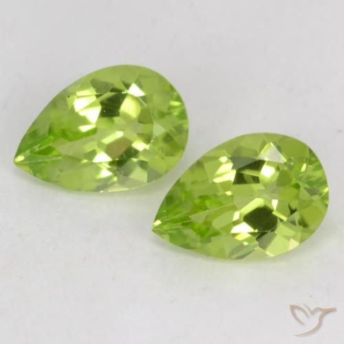0.93ctw Natural Verde vivo claro Peridoto, En forma de pera, VVS-VS