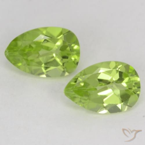0.93ctw Natural Verde vivo claro Peridoto, En forma de pera, VVS-VS