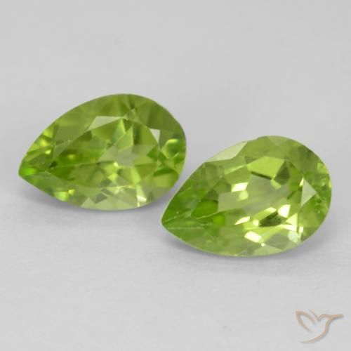 0.98ctw Natural Verde vivo claro Peridoto, En forma de pera, VVS-VS