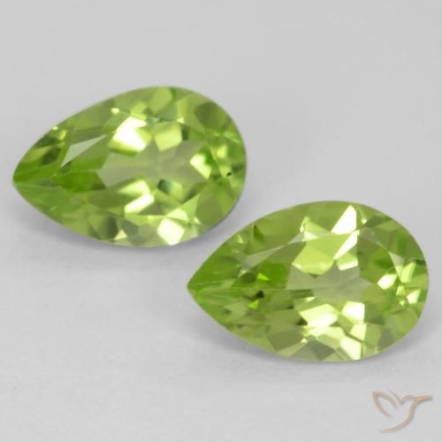 0.90ctw Natural Verde vivo claro Peridoto, En forma de pera, VVS-VS