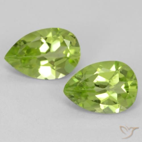 0.81ctw Natural Verde vivo claro Peridoto, En forma de pera, VVS-VS