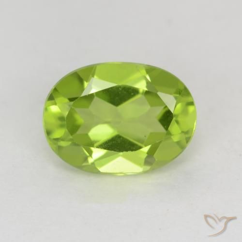 1.49ct Natural Verde medio Peridoto, Ovalada, VVS-VS