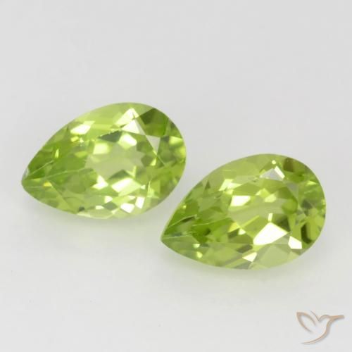 1.03ctw Natural Verde vivo claro Peridoto, En forma de pera, VVS-VS
