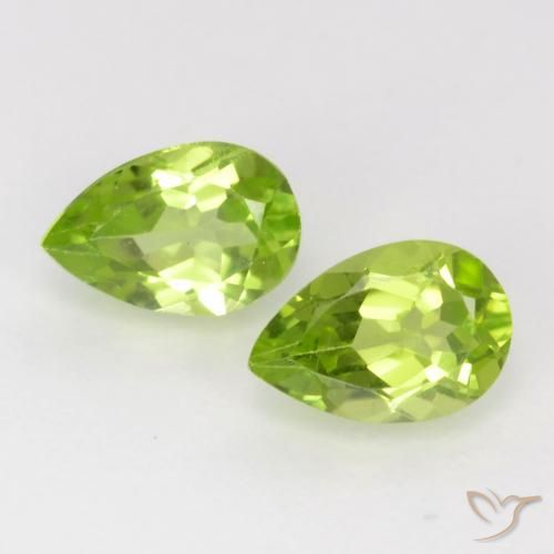 1.01ctw Natural Verde vivo claro Peridoto, En forma de pera, VVS-VS