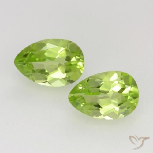 0.94ctw Natural Verde vivo claro Peridoto, En forma de pera, VVS-VS