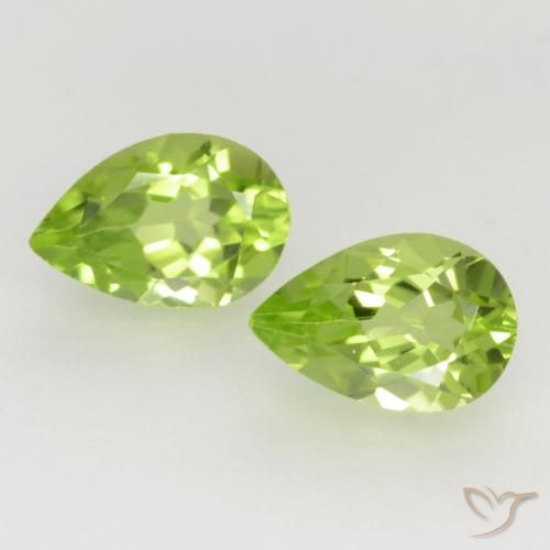0.96ctw Natural Verde vivo claro Peridoto, En forma de pera, VVS-VS