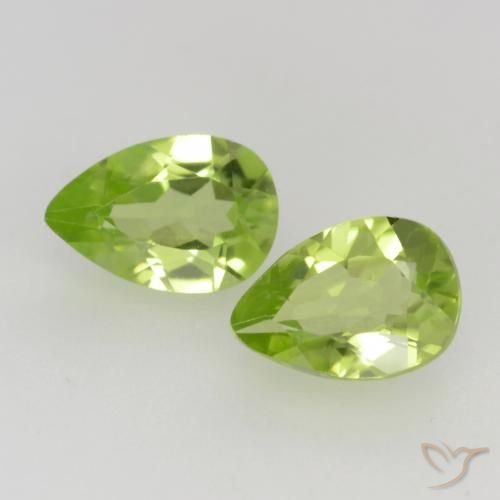 0.82ctw Natural Verde vivo claro Peridoto, En forma de pera, VVS-VS