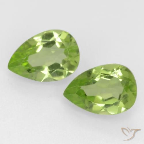 0.91ctw Natural Verde vivo claro Peridoto, En forma de pera, VVS-VS