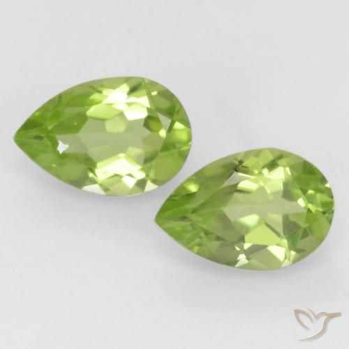 0.91ctw Natural Verde vivo claro Peridoto, En forma de pera, VVS-VS