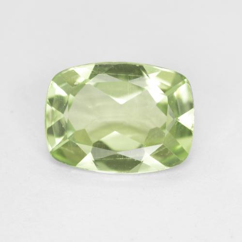 Peridoto verde natural de 1,04 ct, corte cojín, VS
