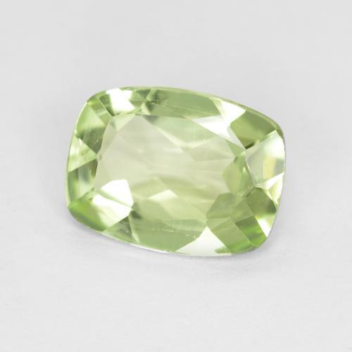 Peridoto verde natural de 1,04 ct, corte cojín, VS