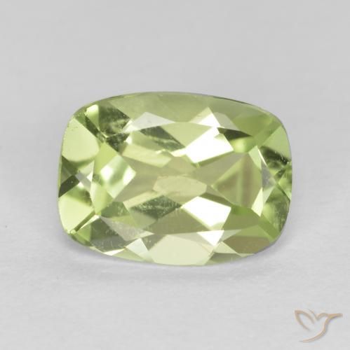 1.09ct Natural Verde vivo claro Peridoto, Forma Cojín, VS
