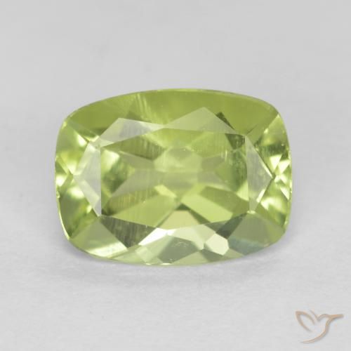 1.26ct Natural Verde lima Peridoto, Forma Cojín, VVS-VS