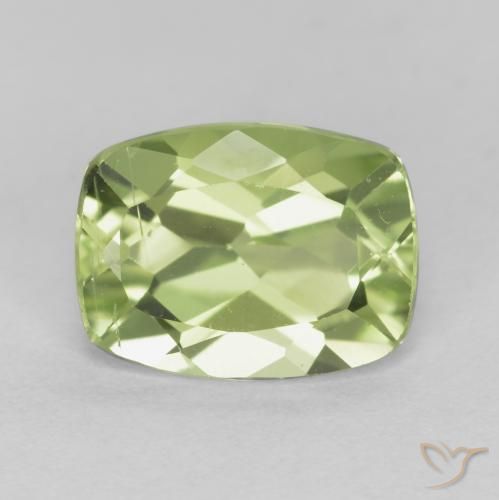 1.44ct Natural Verde vivo claro Peridoto, Forma Cojín, VS