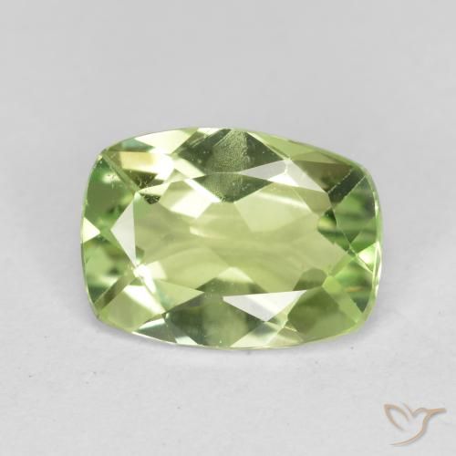 1.10ct Natural Verde cálido Peridoto, Forma Cojín, VS