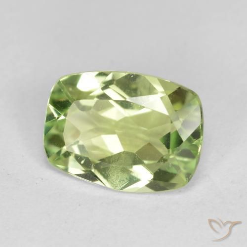 Peridoto Verde cálido natural de 1.10 ct, Forma Cojín, VS
