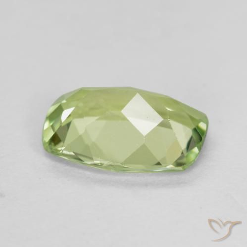 Peridoto Verde cálido natural de 1.10 ct, Forma Cojín, VS