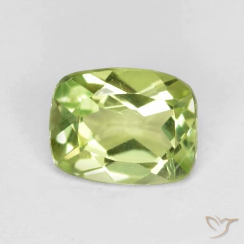 1.14ct Natural Verde vivo claro Peridoto, Forma Cojín, VS
