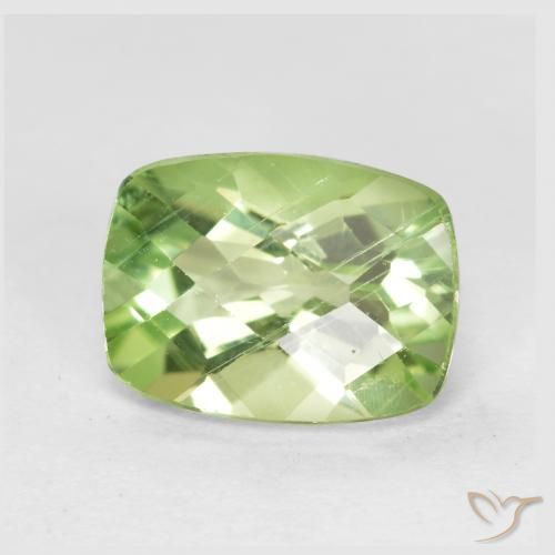 1.39ct Natural Verde cálido Peridoto, Forma Cojín, VS