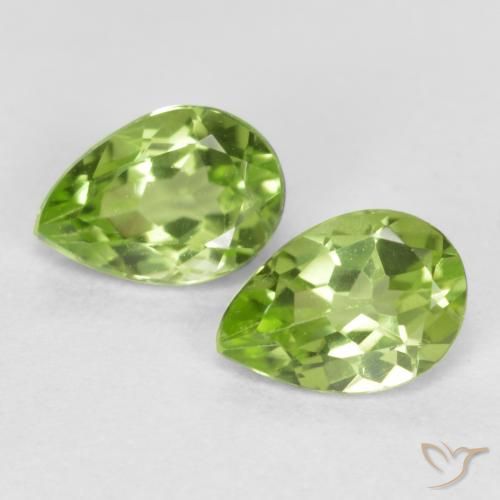 0.87ctw Natural Verde vivo claro Peridoto, En forma de pera, VVS-VS