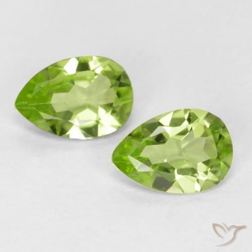 0.81ctw Natural Verde vivo claro Peridoto, En forma de pera, VVS-VS