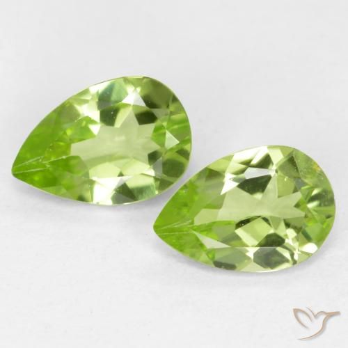 0.76ctw Natural Verde vivo claro Peridoto, En forma de pera, VVS-VS