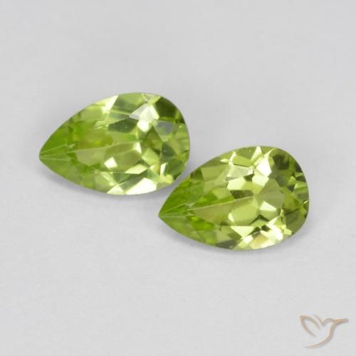 0.92ctw Natural Verde medio Peridoto, En forma de pera, VS