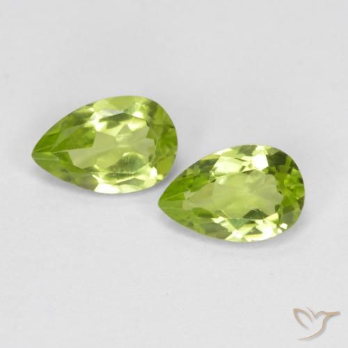 0.92ctw Natural Verde vivo Peridoto, En forma de pera, VS