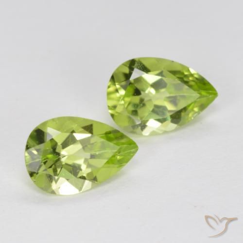 0.84ctw Natural Verde vivo claro Peridoto, En forma de pera, VS