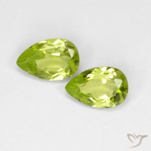 0.90ctw Natural Verde medio Peridoto, En forma de pera, VVS-VS