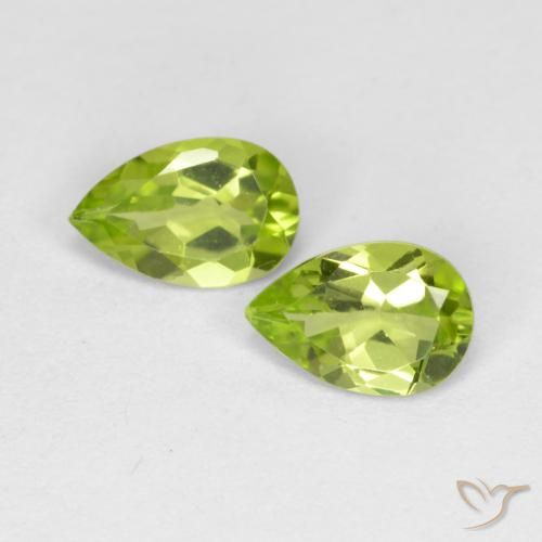 0.82ctw Natural Verde medio Peridoto, En forma de pera, VS