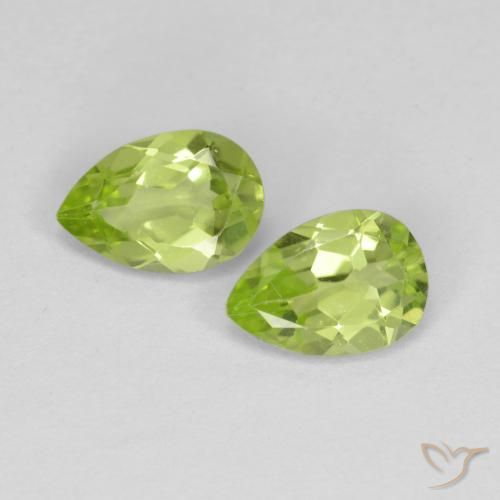 0.82ctw Natural Verde vivo Peridoto, En forma de pera, VVS-VS