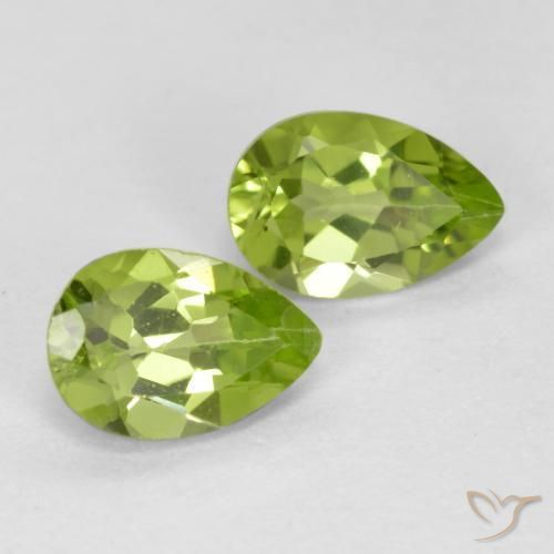 0.86ctw Natural Verde medio Peridoto, En forma de pera, VVS-VS